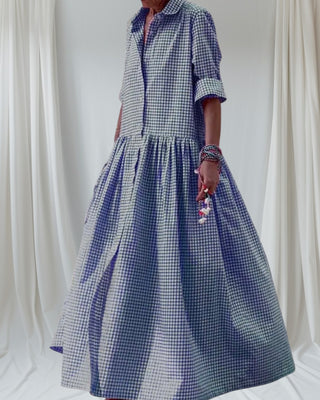 Country Charm Plaid Maxi Dress