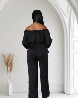 MIDNIGHT ELEGANCE SATIN JUMPSUIT | Effortless Sophistication