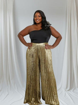 Golden Hour Glamour Jumpsuit | Plus Size Perfection