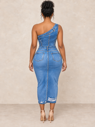 Denim Illusion Bodycon Dress