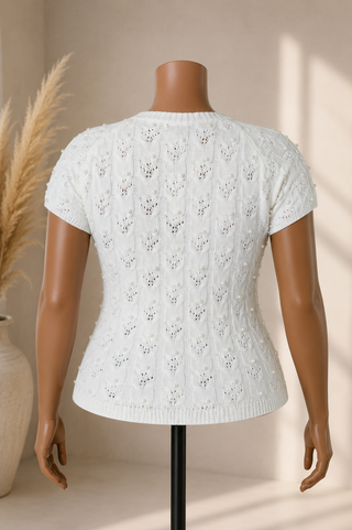 Women's Pearl Embellished Knit Top