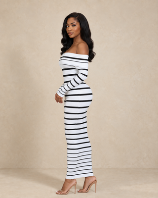 Mono Muse Off-Shoulder Sweater Dress