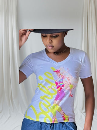 RETRO REVIVAL | Barbie Graphic V-Neck Tee
