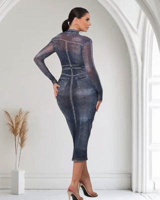 Sophisticated Vybez Midi Dress