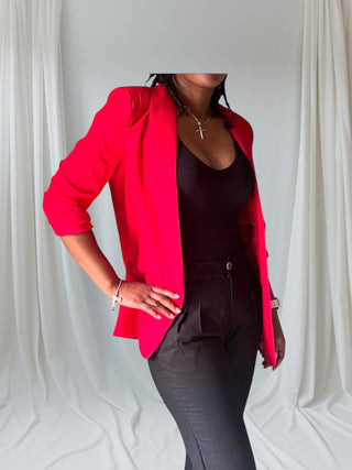 CLASSIC RED POWER BLAZER | CONFIDENCE IN EVERY STITCH