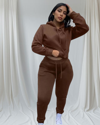 Coffee Brown Jogger Pants Set