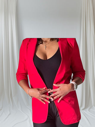 CLASSIC RED POWER BLAZER | CONFIDENCE IN EVERY STITCH