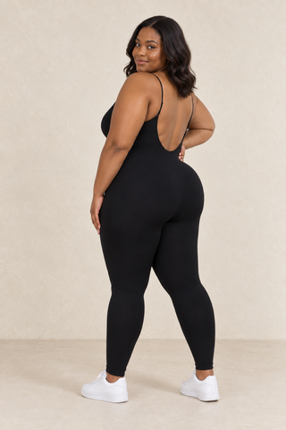 Smooth Intentions Stretch Jumpsuit – Black – alternate view 3