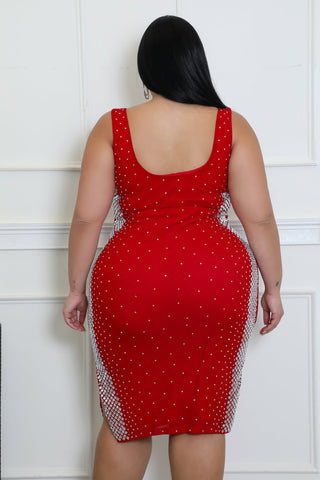 Red Diamond Hourglass Dress - Tulleys Boutique