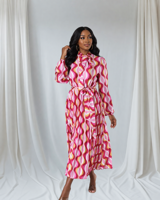 Sista’s Satin Pleated Maxi Dress from Tulley's Boutique