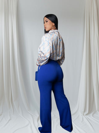 Work wear Pants Royal Blue Stretch Fit