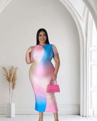 Cotton Candy Skies Maxi Dress