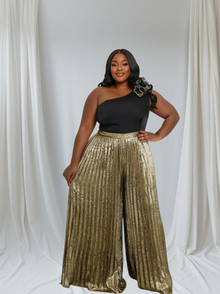 Golden Hour Glamour Jumpsuit | Plus Size Perfection