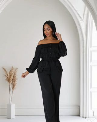 MIDNIGHT ELEGANCE SATIN JUMPSUIT | Effortless Sophistication