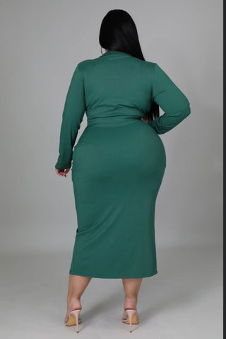 The Victoria Button Detail Midi Dress