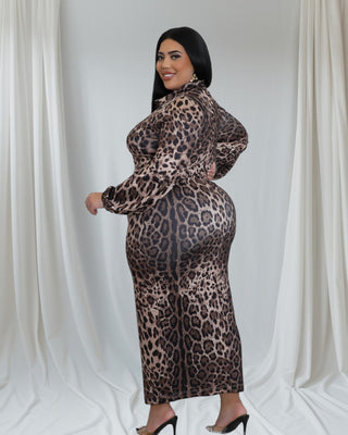 Fierce Elegance Leopard Maxi Dress | Embrace Your Curves in Wild Style