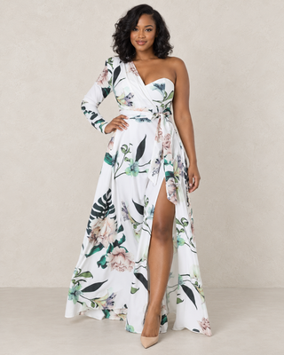 Heiress One Shoulder Maxi Evening Dress