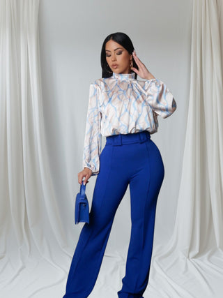 Work wear Pants Royal Blue Stretch Fit