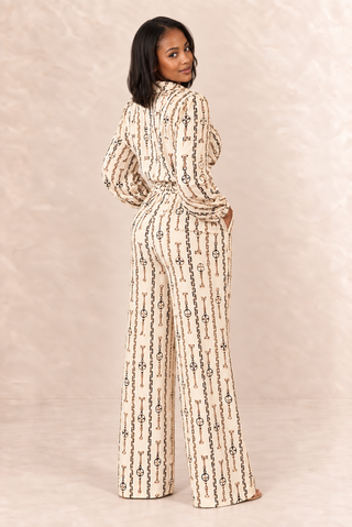 Ivory Key & Chain Wide-Leg Two-Piece Pant Set – alternate view 3
