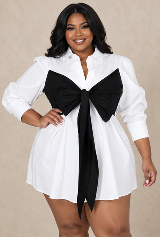 The Bow Statement Shirt Dress from Tulley's Boutique