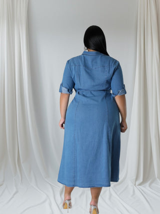 Womens Denim Plus Size Dress