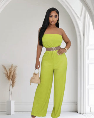 LIME LUXE STRAPLESS JUMPSUIT | Make Every Entrance Unforgettable