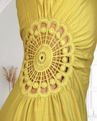 Touch of Elegance One Shoulder Maxi Dress
