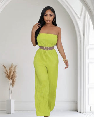 LIME LUXE STRAPLESS JUMPSUIT | Make Every Entrance Unforgettable