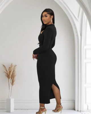 Timeless Charm Elegant  Black Dress