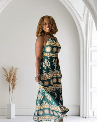 Golden Aura Maxi Dress - Tulleys Boutique