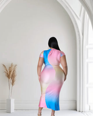 Cotton Candy Skies Maxi Dress