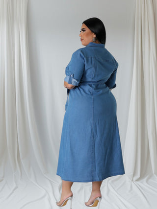 Womens Denim Plus Size Dress