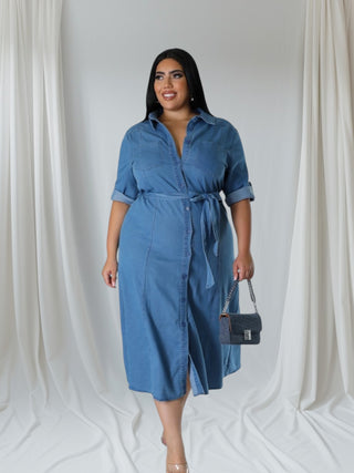 Womens Denim Plus Size Dress