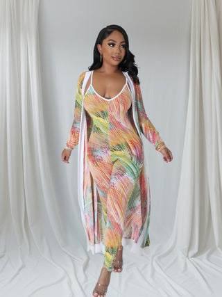 Follow Your Heart Sleek Bodysuit with matching Cardigan
