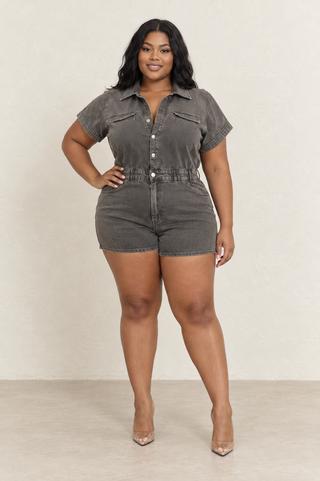 The Utility Chic Stretch Romper from Tulley's Boutique