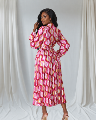 Sista’s Satin Pleated Maxi Dress – alternate view 3