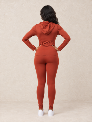 Terracotta Dream Zip-Up Activewear Set – alternate view 3