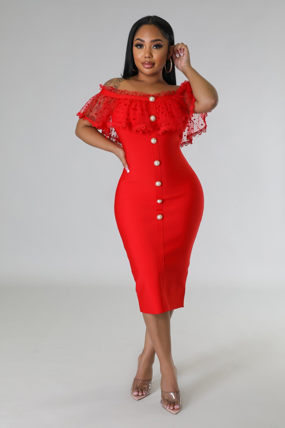 Lady Luxe Off-Shoulder Bandage Dress Lady Luxe Off-Shoulder Bandage Dress