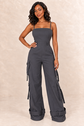 Cargo Wide-Leg Jumpsuit for Tall Women