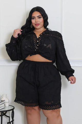 Noir Lace Luxe Two - Piece Set - Tulleys Boutique