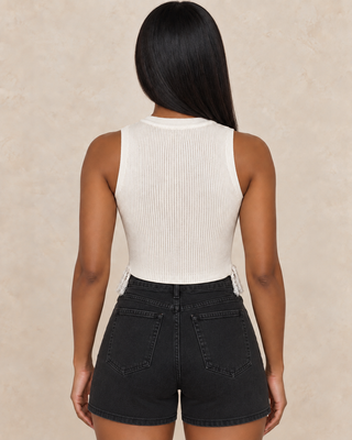 Ivory Luxe Fringe Crop Top – alternate view 3