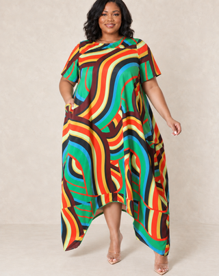 Island Rhythm Plus Size Convertible Jumpsuit Dress