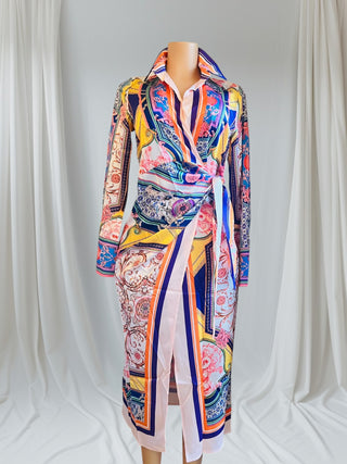 Colorful Trendy Boho Wrap Dress Vibes