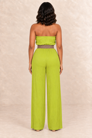 Lime Luxe Strapless Wide Leg Jumpsuit – alternate view 4