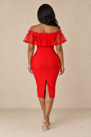 Lady Luxe Off-Shoulder Bandage Dress