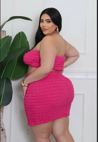 The Texture Tease Two-Piece Skirt Set