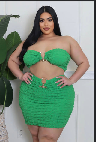 The Texture Tease Two-Piece Skirt Set