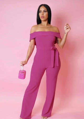Alice Off the Shoulderink Jumpsuit - Tulleys Boutique