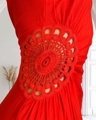 Touch of Elegance One Shoulder Maxi Dress