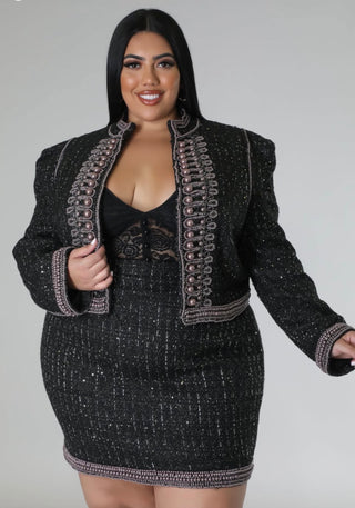 The Executive Sparkle Skirt Set